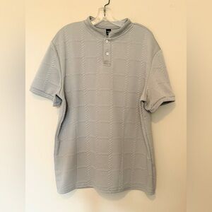 Men's Casual Gray Button Down Shirt